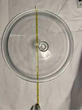 Clear Glass Round Lid with Knob Corning Ware 11”